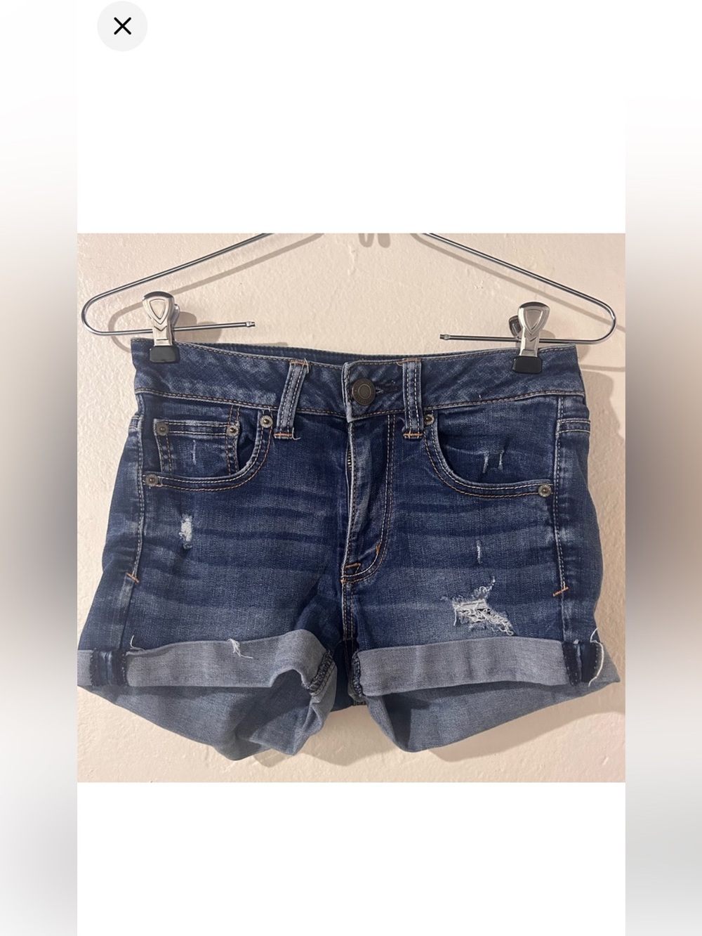 American Eagle Outfitters High Rise Shortie Cut Off Jean Shorts